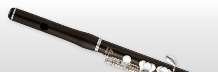 Close-up photo of Yamaha piccolos